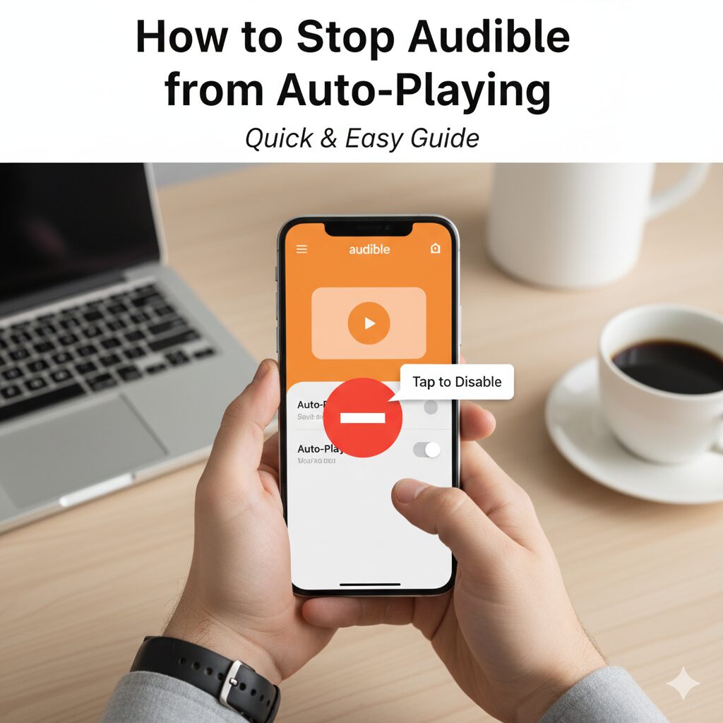 how to stop audible from auto playing